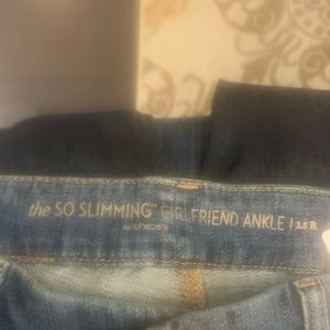 Chico’s Washed Denim Straight Leg Gold Beaded